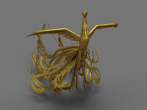 golden phoenix 3Dモデル