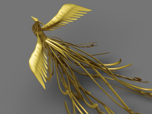 golden phoenix 3Dモデル