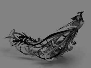 golden phoenix 3Dモデル
