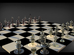 Gothic Chess glass 3D Model