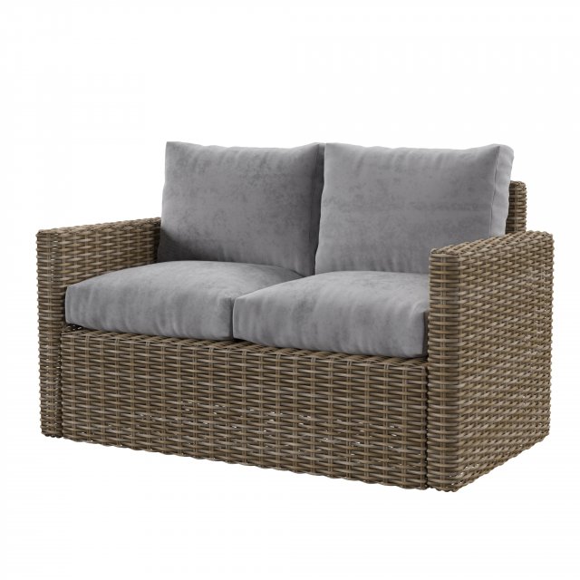 sofa rattan Modelo 3D .c4d .max .obj .3ds .fbx .stl .blend 