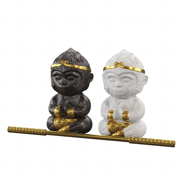 small wukong toy 3Dモデル .c4d .max .obj .3ds .fbx .stl .blend 