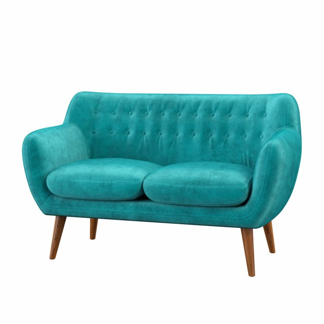 blue velvet sofa Modelo 3D .c4d .max .obj .3ds .fbx .stl .blend 