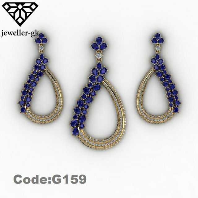 earring and medal 3D Model .c4d .max .obj .3ds .fbx .stl .blend 