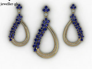 orecchino e medaglia Modello 3D