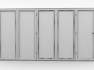 bi-fold mesh door Modello 3D