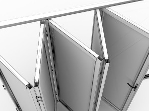 bi-fold mesh door Modello 3D