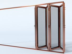 bi-fold mesh door Modello 3D