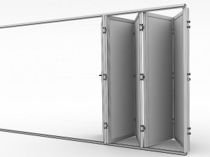 bi-fold mesh door Modello 3D