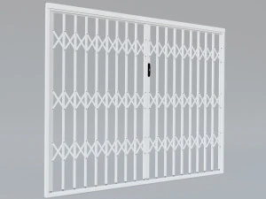 Gittersicherheits-Doppeltor 3D Modell