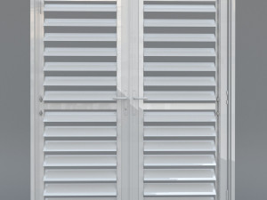 french shutter door Model 3D