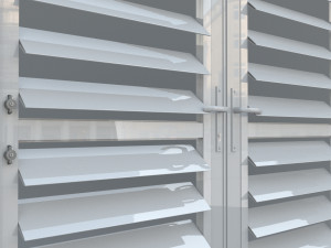 french shutter door Model 3D