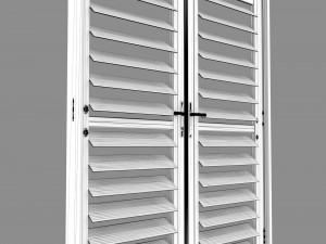 french shutter door Model 3D