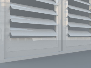 french shutter door Model 3D
