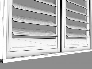 french shutter door Model 3D