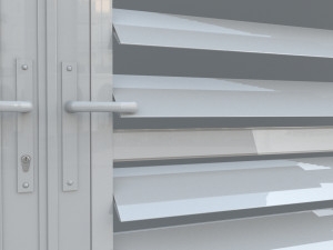 french shutter door Model 3D