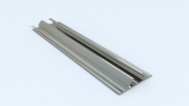 security door bottom track 3D Model .c4d .max .obj .3ds .fbx .stl .blend 
