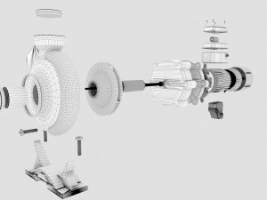 centrifugal water pump 3D Model