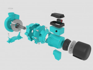 centrifugal water pump 3D Model
