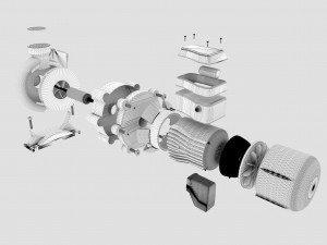 centrifugal water pump 3D Model