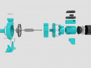 centrifugal water pump 3D Model