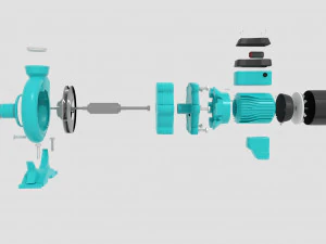 centrifugal water pump 3D Model