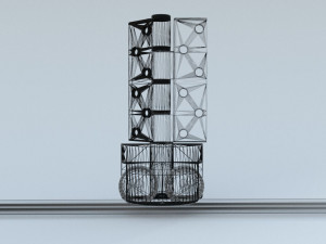 bottom roller hinge and track 3D Model