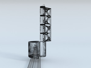 bottom roller hinge and track 3D Model