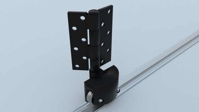 bottom roller hinge and track 3D Model .c4d .max .obj .3ds .fbx .stl .blend 