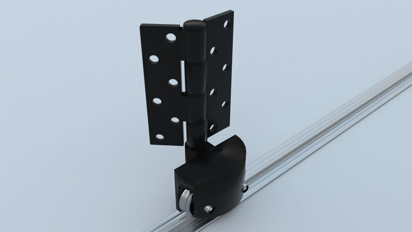 bottom roller hinge and track 3D Model .c4d .max .obj .3ds .fbx .stl .blend 