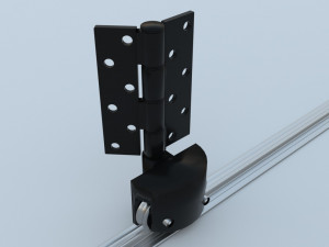 bottom roller hinge and track 3D Model
