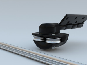 bottom roller hinge and track 3D Model