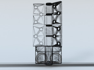 bottom roller hinge and track 3D Model