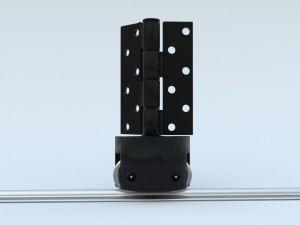 bottom roller hinge and track 3D Model