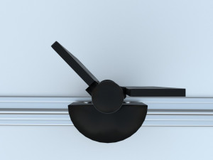 bottom roller hinge and track 3D Model