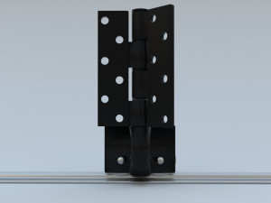 bottom roller hinge and track 3D Model