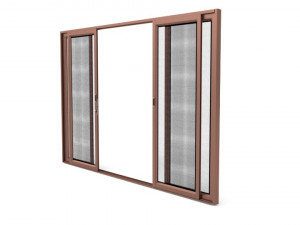 double sliding mesh door Model 3D