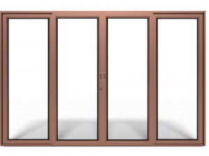 double sliding mesh door Model 3D