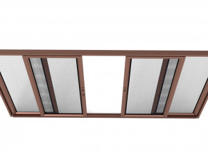 double sliding mesh door Model 3D