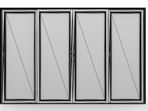 double sliding mesh door Model 3D