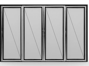 double sliding mesh door 3D Model