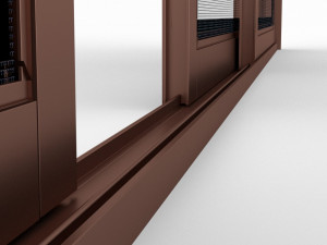 double sliding mesh door Model 3D