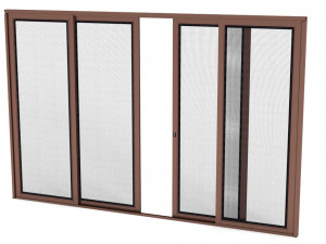 double sliding mesh door Model 3D
