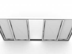 double sliding mesh door Model 3D