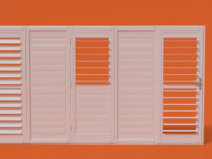 pintu pengaman rana dua kali lipat Model 3D