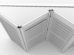 bi-fold shutter security door 3D Model