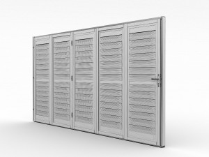 bi-fold shutter security door 3D Model