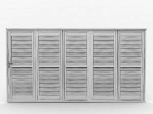 bi-fold shutter security door 3D Model