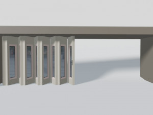 rigging multi-fold panel door 3D Модель