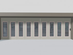 rigging multi-fold panel door Model 3D